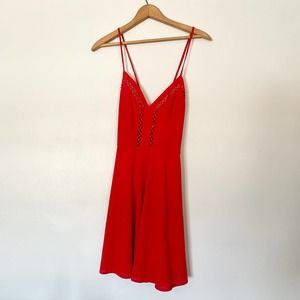 ILLA ILLA Red Slip Dress Size Medium